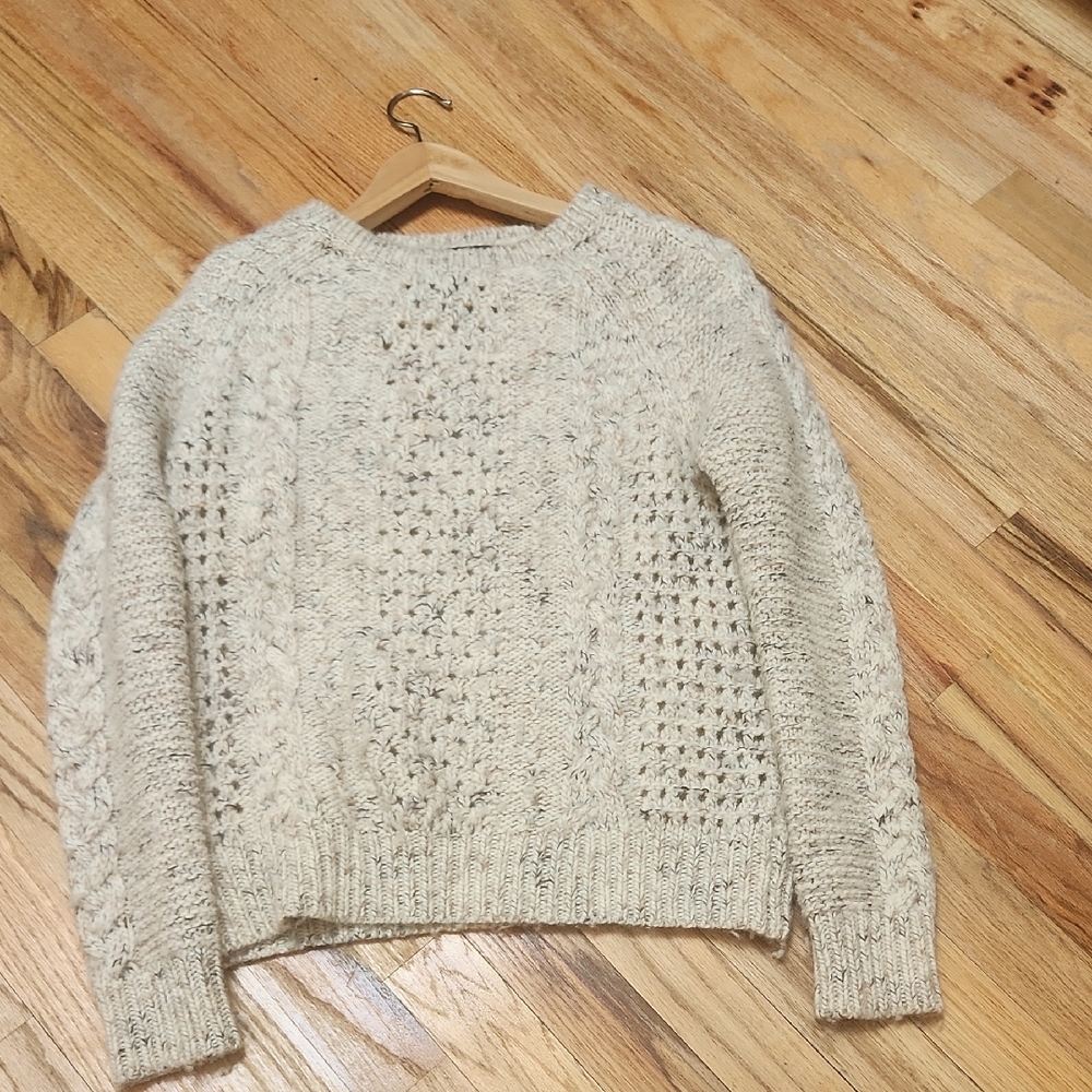 J. Crew Textured Cream Sweater